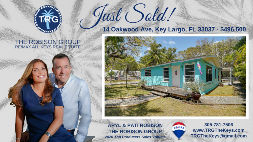 Just Sold, 14 Oakwood Avenue, Key Largo FL 33037